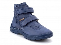 211-22 Тотто (Totto), ботинки демисезонные утепленные, байка, кожа, синий. в Владимире