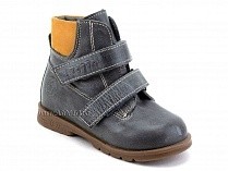 126(2)-41,64 Тотто (Totto), ботинки демисезонные утепленные, байка, серый, светло-коричневый, кожа в Владимире