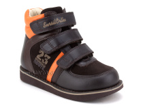 23-252 МАРК Сурсил (Sursil-Ortho), ботинки неутепленные с высоким берцем, кожа, нубук, коричневый, оранжевый в Владимире