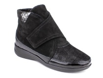 200233  Сурсил-Орто (Sursil-Ortho), ботинки для взрослых, черные, нубук, стрейч, кожа, полнота 7 в Владимире