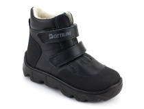 BL-271(05) Боттилини (Bottilini), ботинки  детские демисезонные  ортопедические профилактические, кожа, байка, черный в Владимире