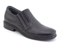 51213  ШагоВита (Shagovita), туфли школьные профилактические  для мальчиков, кожа, черный в Владимире