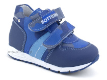 BL-209(3) Боттилини (Bottilini), полуботинки  детские  ортопедические профилактические, кожа, синий в Владимире