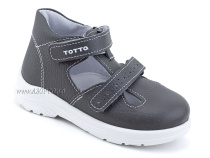 0228-821 Тотто (Totto), туфли детские ортопедические профилактические, кожа, серый в Владимире