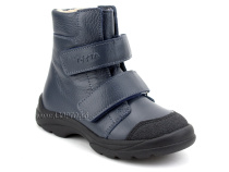 338-712 Тотто (Totto), ботинки детские утепленные ортопедические профилактические, кожа, синий в Владимире
