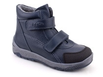 2458-712 Тотто (Totto), ботинки детские утепленные ортопедические профилактические, кожа, синий. в Владимире