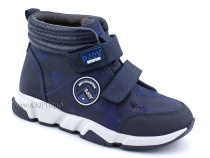 09-600-194-687-318 (26-30)Джойшуз (Djoyshoes) ботинки детские ортопедические профилактические утеплённые, флис, кожа, темно-синий, милитари в Владимире