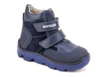 BL-271(50) Боттилини (Bottilini), ботинки  детские демисезонные  ортопедические профилактические, кожа, нубук, байка, темно-синий в Владимире