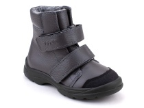 338-721 Тотто (Totto), ботинки детские утепленные ортопедические профилактические, кожа, серый. в Владимире