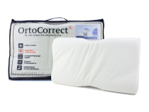 ORTOCORRECT Premium 2 Plus 58*34см, валики 10/12см. Подушка ортопедическая с эффектом памяти, белый в Владимире