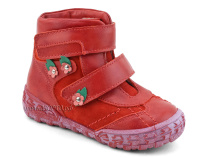 238-196,186 Тотто (Totto), ботинки демисезонные утепленные, байка,  кожа,нубук,  красный, в Владимире