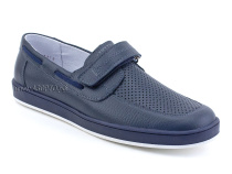 30025-712 Тотто (Totto), туфли школьные ортопедические профилактические, кожа, синий в Владимире
