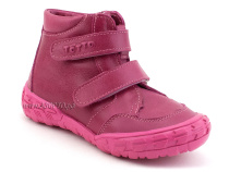 201-267 Тотто (Totto), ботинки демисезонние детские профилактические на байке, кожа, фуксия. в Владимире